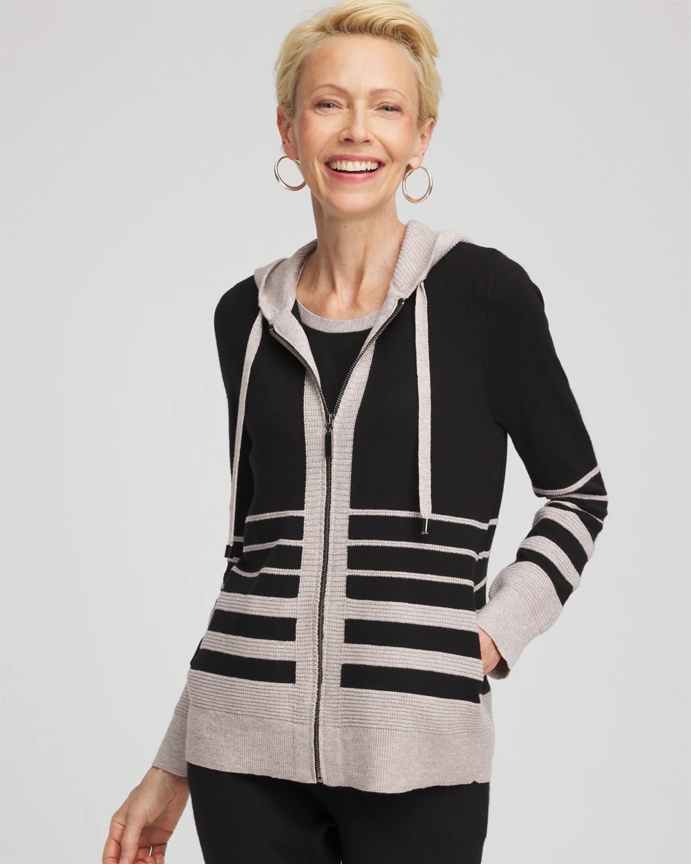 Zenergy® Luxe Metallic Striped Sweater | Chico's